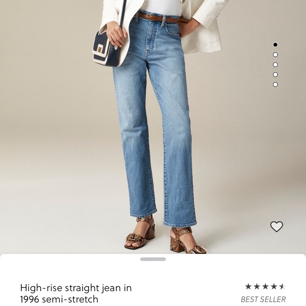 J Crew high rise straight Jean